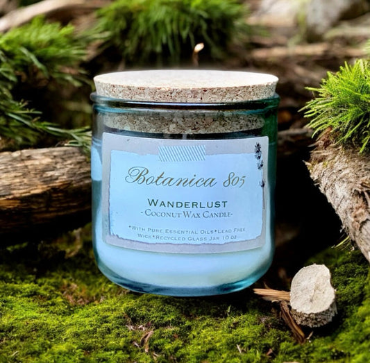 Coconut Wax Candle| 10 oz Recycled Spanish Glass