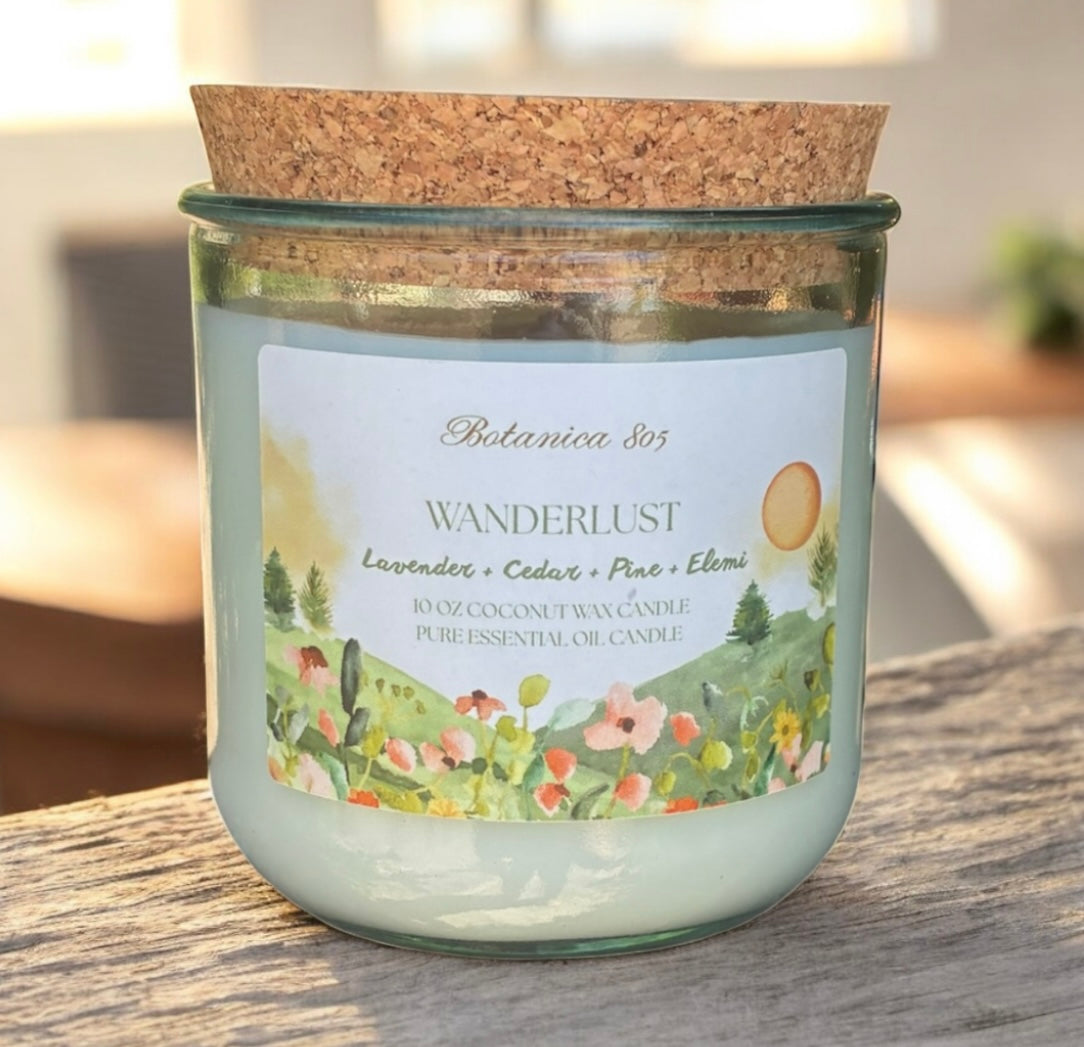 Coconut Wax Candle| 10 oz Recycled Spanish Glass