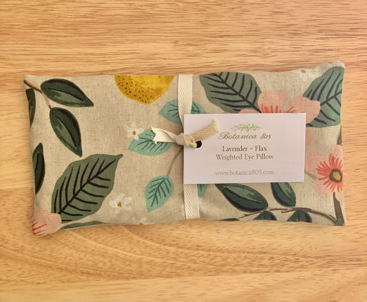 Oversized Eye Pillow in Citrus Grove - Natural